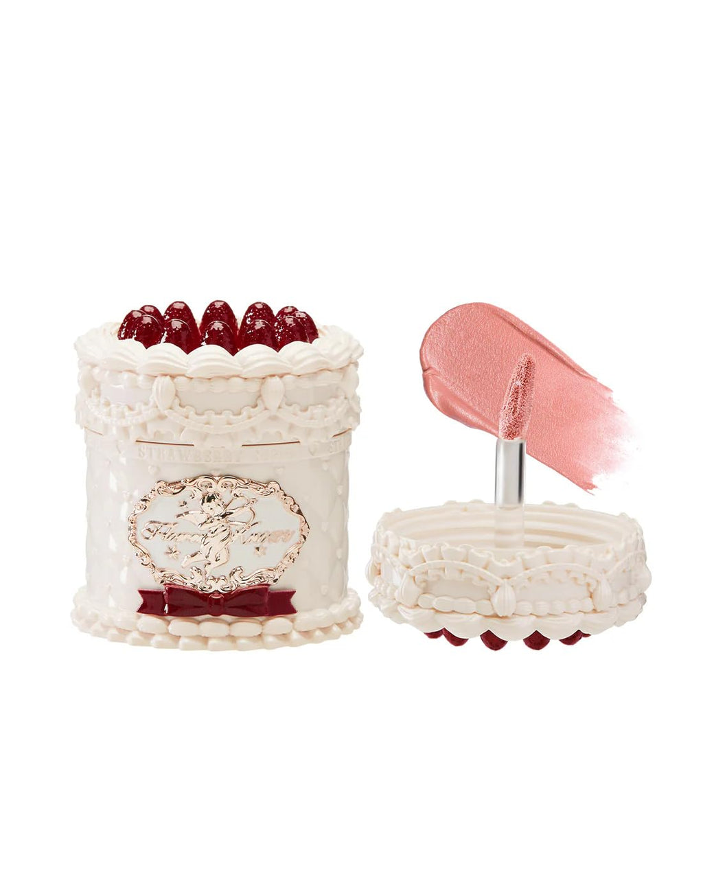Flower Knows Strawberry Cupid Cake Lip Cream – Vanitea Soft Pink-Brown Matte Lipstick, 0.17 fl oz