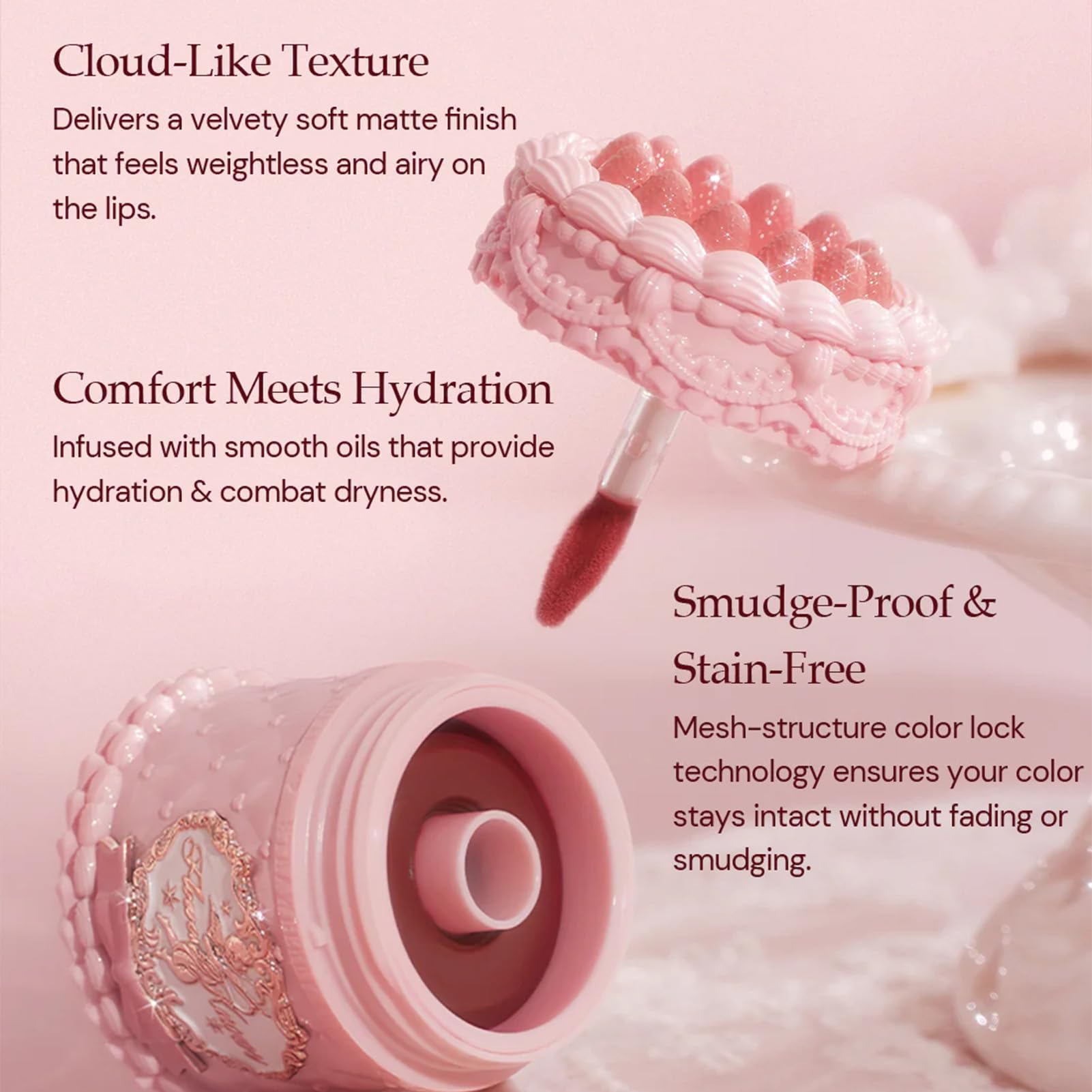 Flower Knows Strawberry Cupid Cake Lip Cream – Tulip Hot Pink Velvet Matte Lipstick