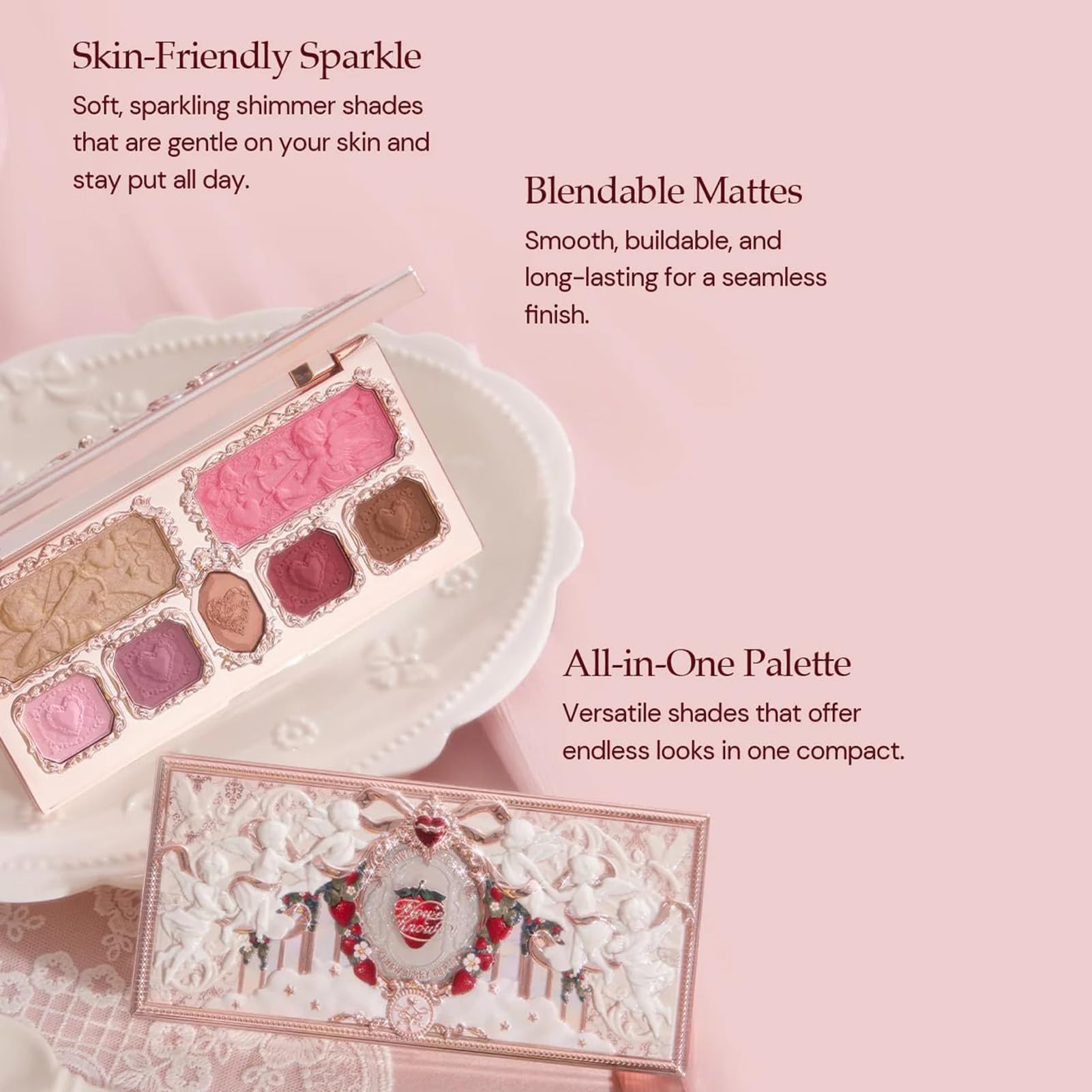 Flower Knows Strawberry Cupid Palette - 5 Matte + 2 Shimmer Neutrals