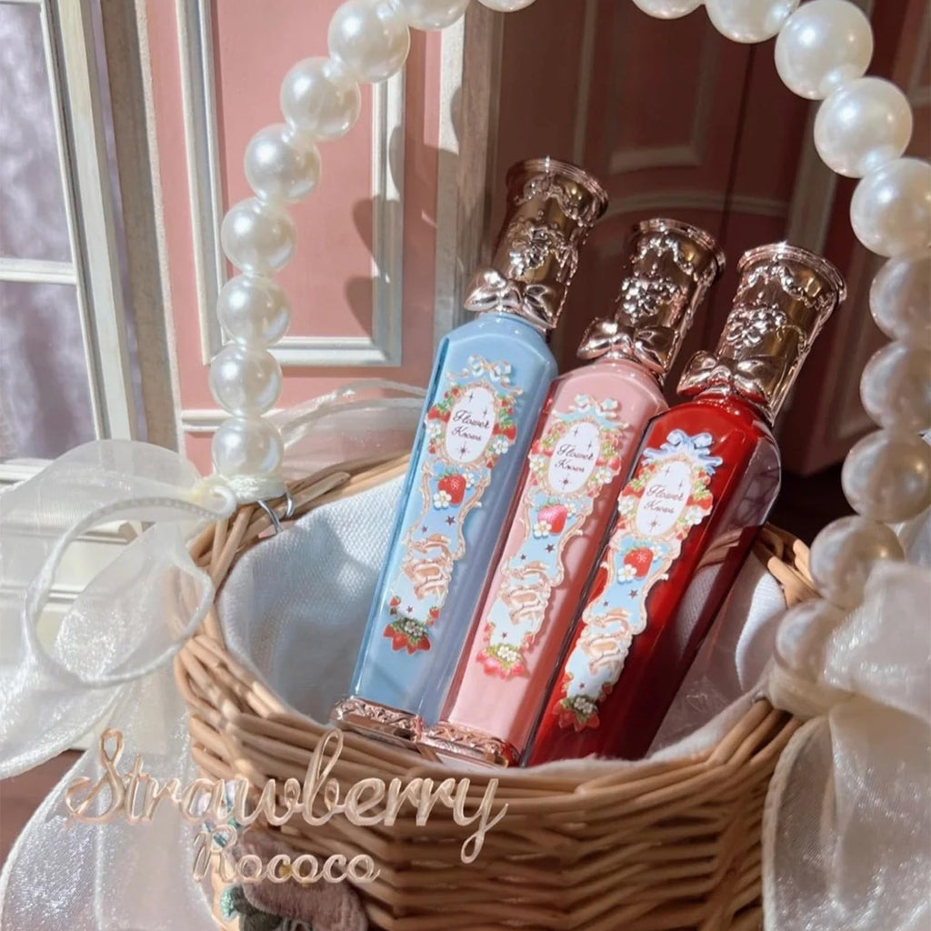 Flower Knows Strawberry Rococo Cloud Lip Cream – Long-Lasting Rosy Coral Matte Lipstick
