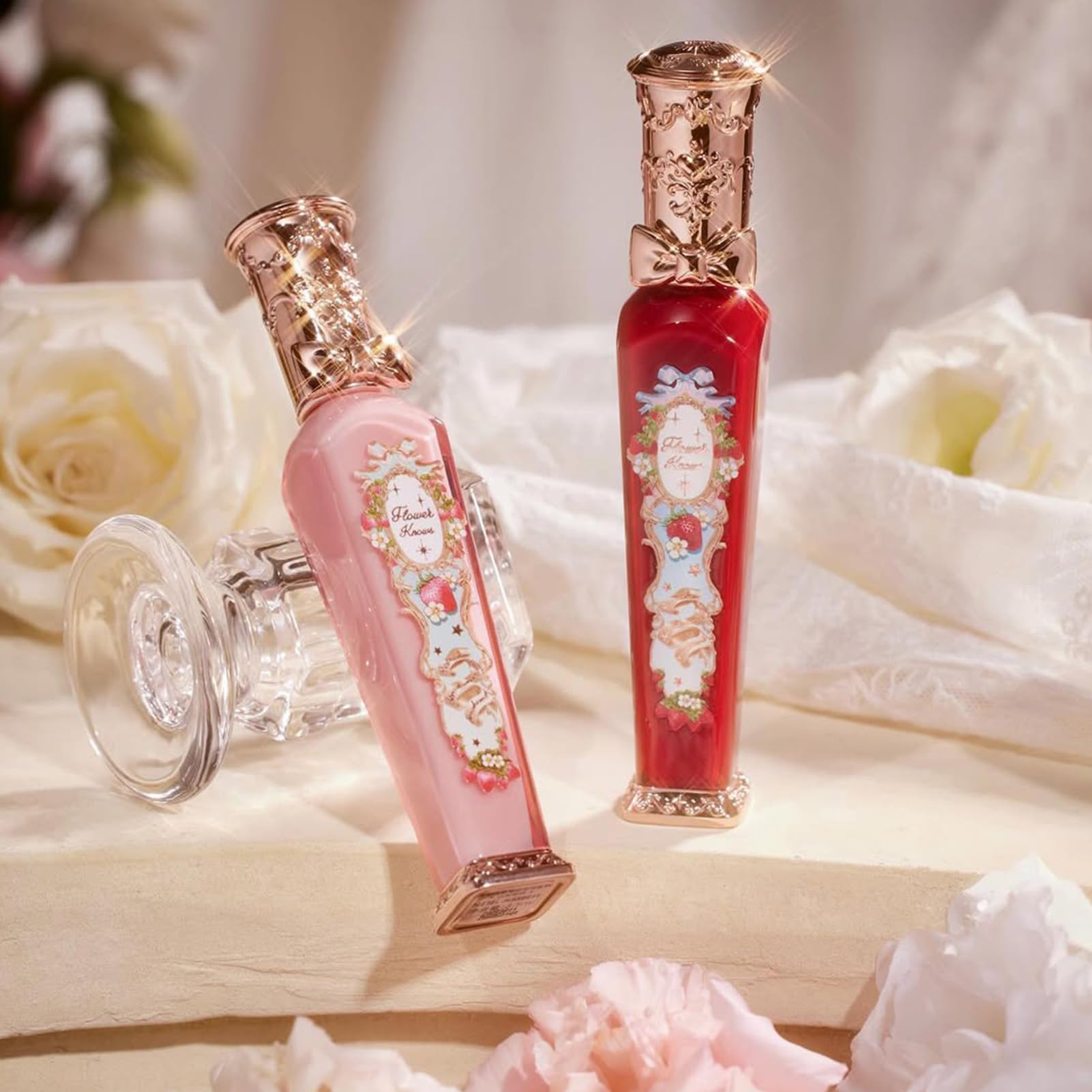 Flower Knows Strawberry Rococo Cloud Lip Cream – Long-Lasting Rosy Coral Matte Lipstick