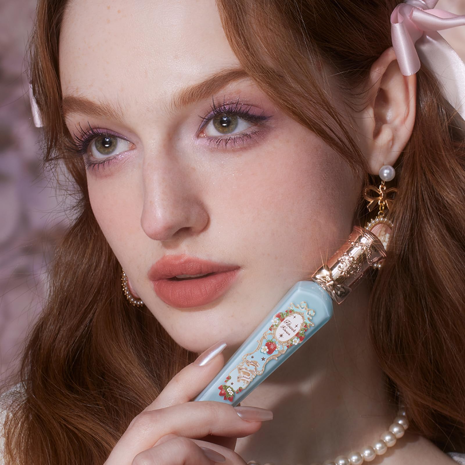 Flower Knows Strawberry Rococo Cloud Lip Cream – S03 Caffè Mocha Matte Lipstick