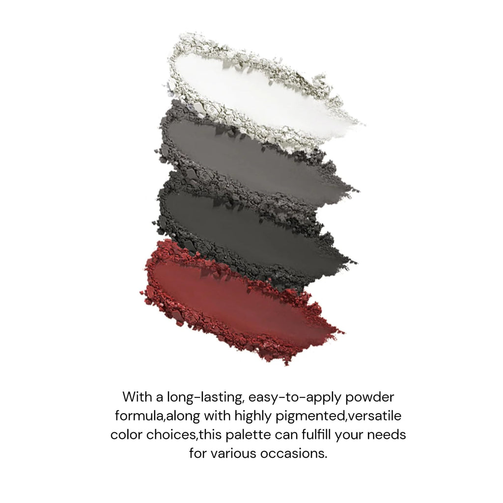 Flower Knows Swan Ballet Palette – Six-Color Matte & Shimmer Makeup (02 Black Swan)