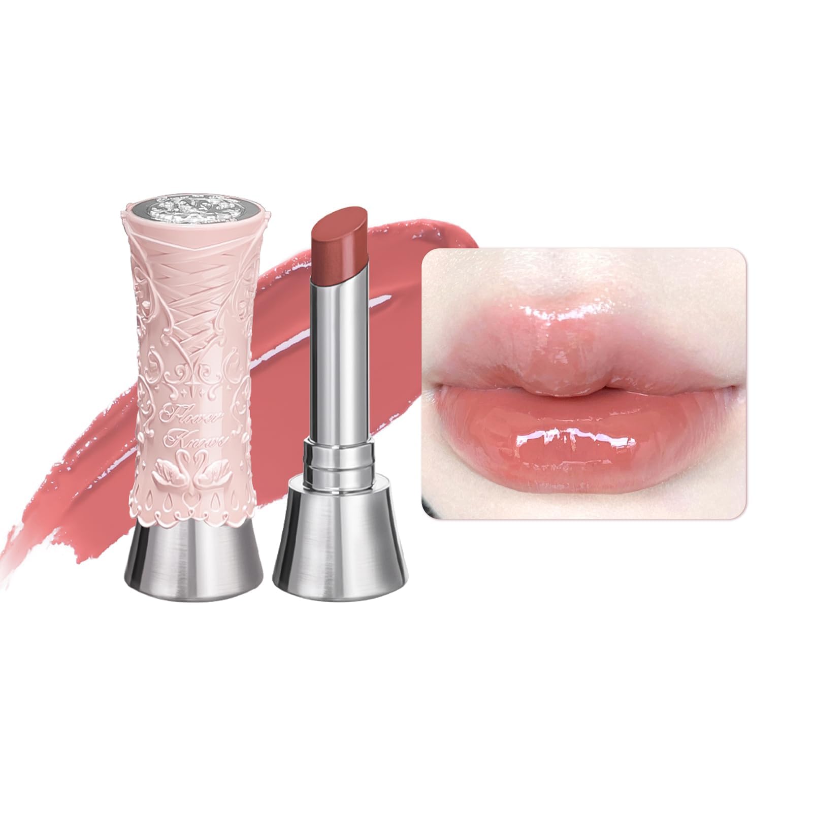 Flower Knows Swan Ballet Shine Lipstick & Hydrating Lip Gloss in Mary Jane Nude