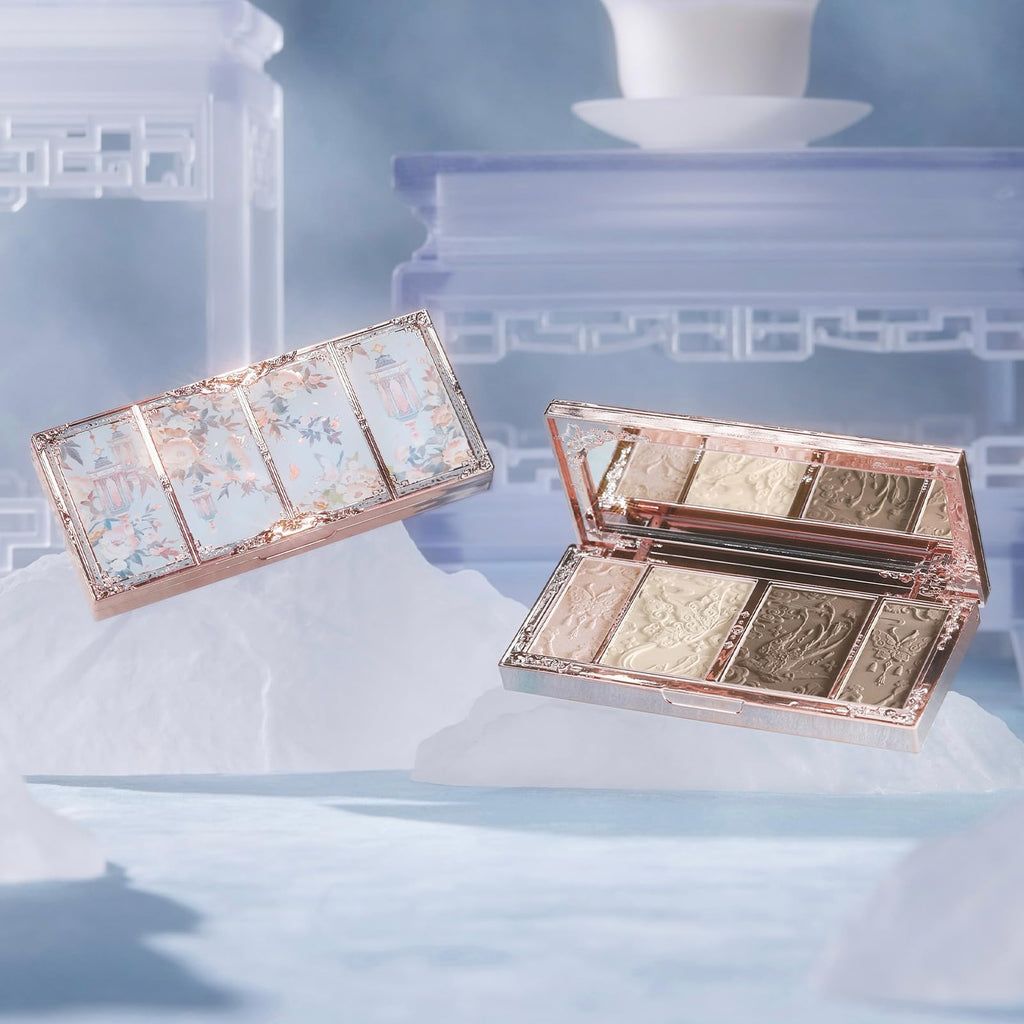 Flower Knows Butterfly Cloud Collar Palette – 4-in-1 Highlight & Contour (02 Tawny Tea)