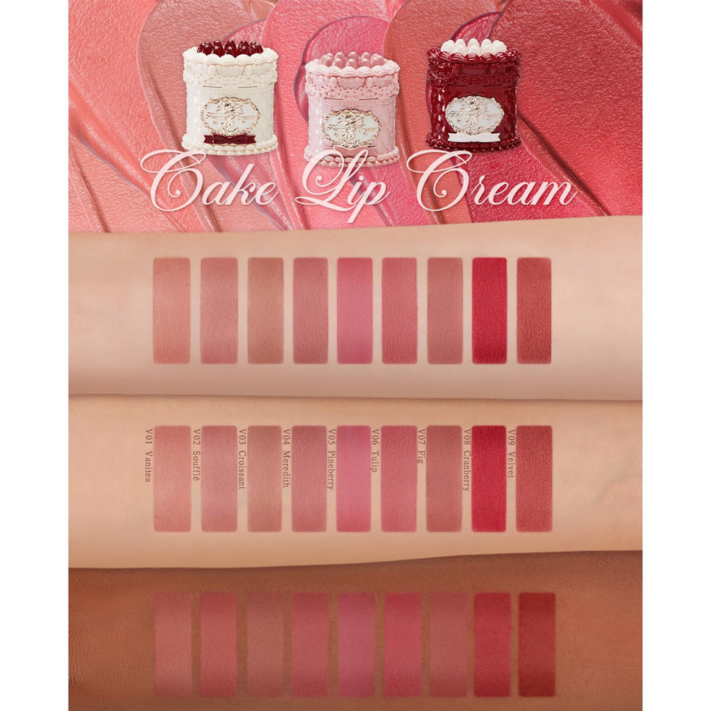 Flower Knows Strawberry Cupid Cake Lip Cream – Soufflé Muted Terracotta Matte Lipstick (0.17 oz)