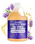 FLOWHYET Lavender Liquid Castile Hand Soap Refill – 1 Gallon, Plant-Based, Hard Water Safe