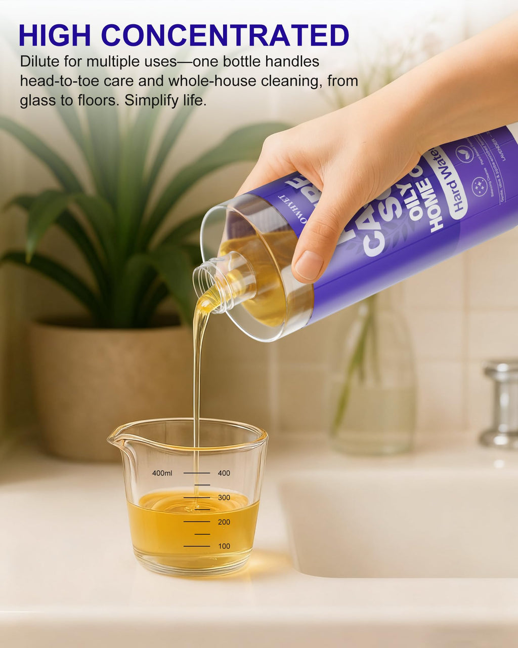 FLOWHYET Pure Castile Soap Liquid Lavender – 1L Natural, Vegan, Hard Water Friendly