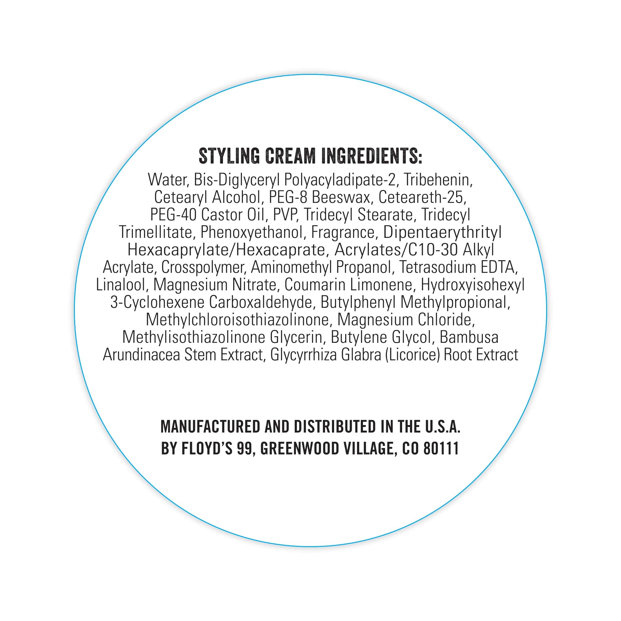 Floyd's 99 Grooming Styling Cream – Lightweight Texture, Soft Hold & Natural Shine