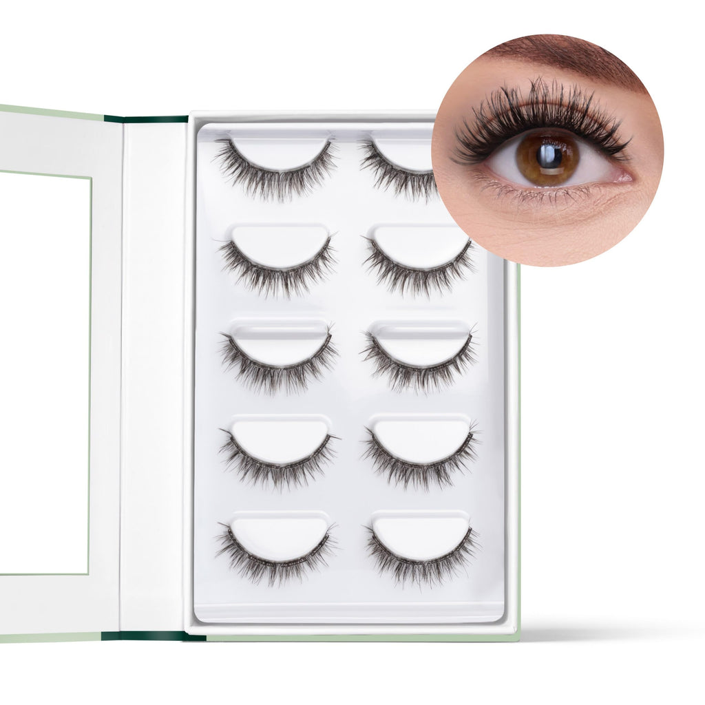 FlutterHabit STICKtionary Water Lilly Self-Adhesive Eyelashes Kit – No Glue, Quick Natural Look