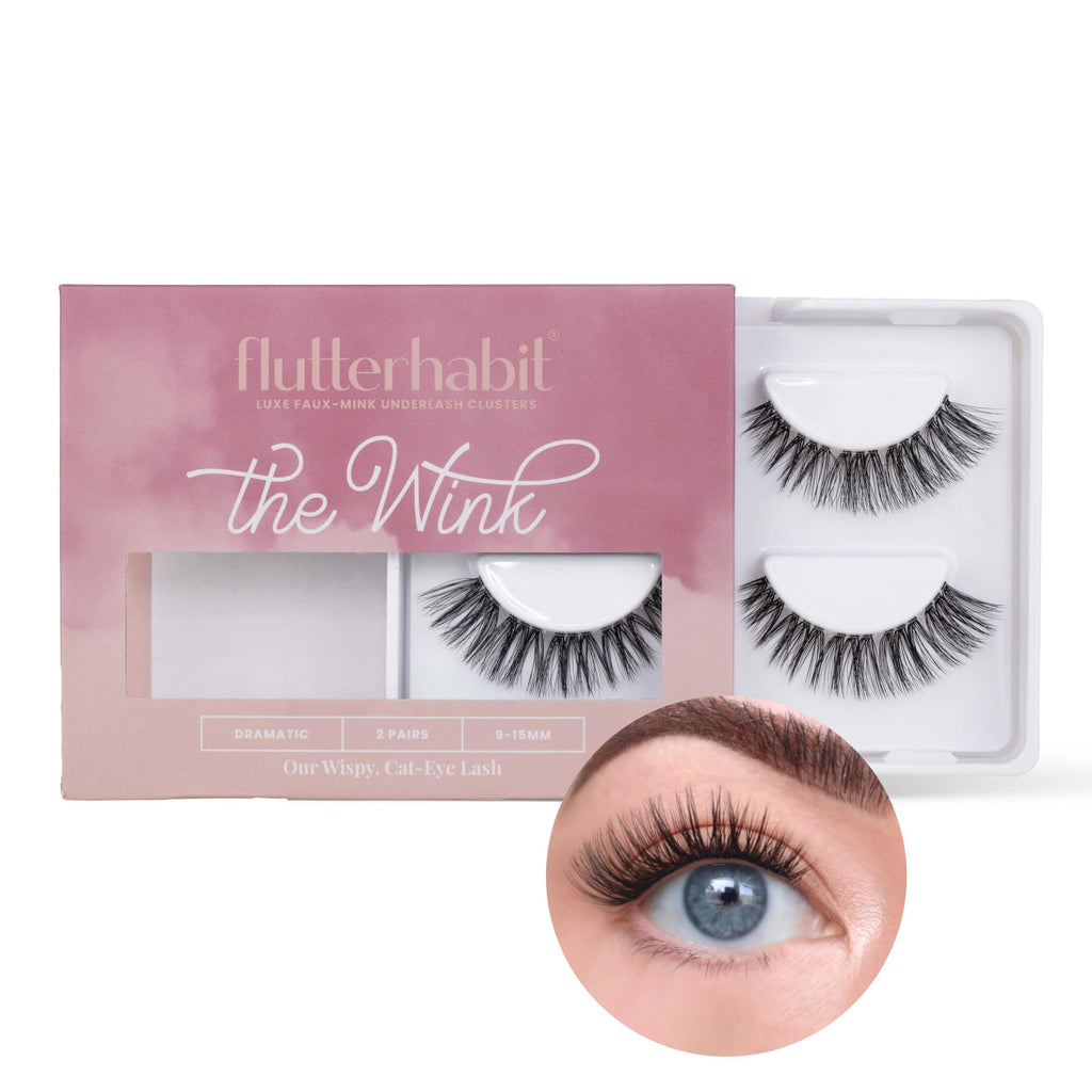 FlutterHabit The Wink Lashes – DIY Wispy Doll Eyed Lashes, 2 Sets, Up to 10 Days Wear