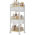 Flycity Makeup Organizer Cart with Drawers – 5-Tier Rolling Vanity, White