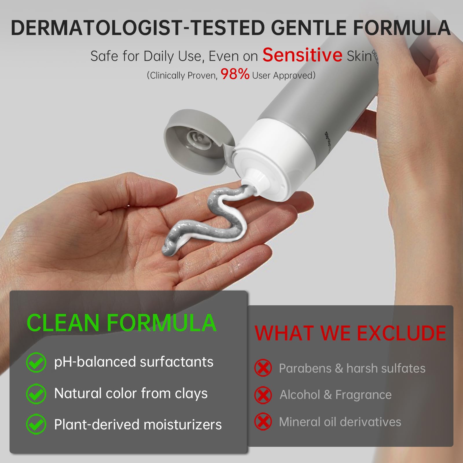 FLYLEAF Gentle Exfoliating Face Wash - Deep Pore Cleanser (2 Pack)