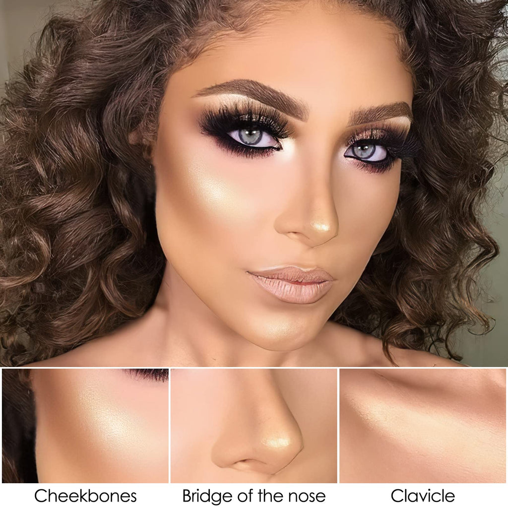FOCALLURE 2-Pcs Mineral Cream Contour Kit – Moisturizing Highlighter & Bronzer Pens