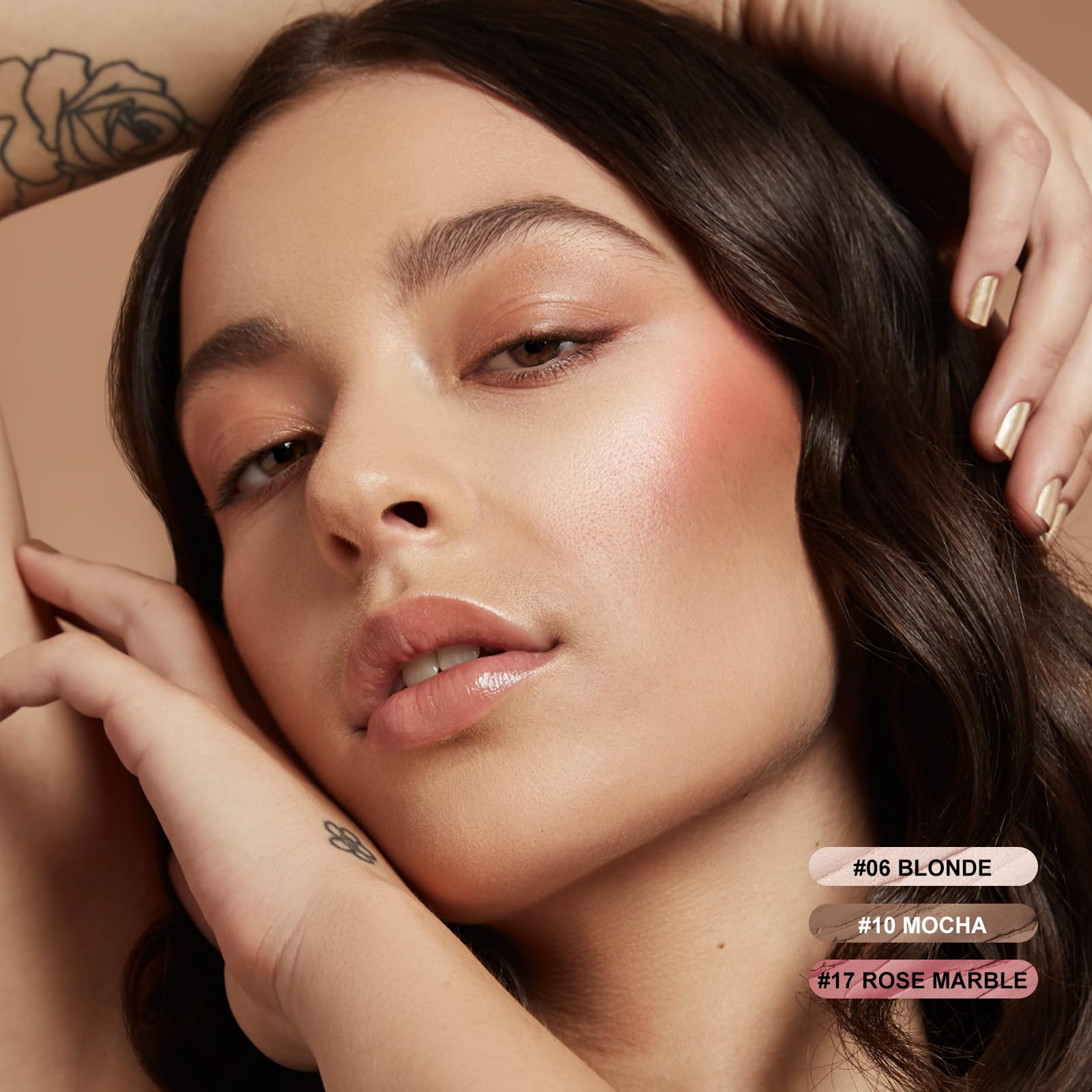 FOCALLURE 3 Pcs Cream Contour Sticks: Highlighter, Bronzer & Blush Kit