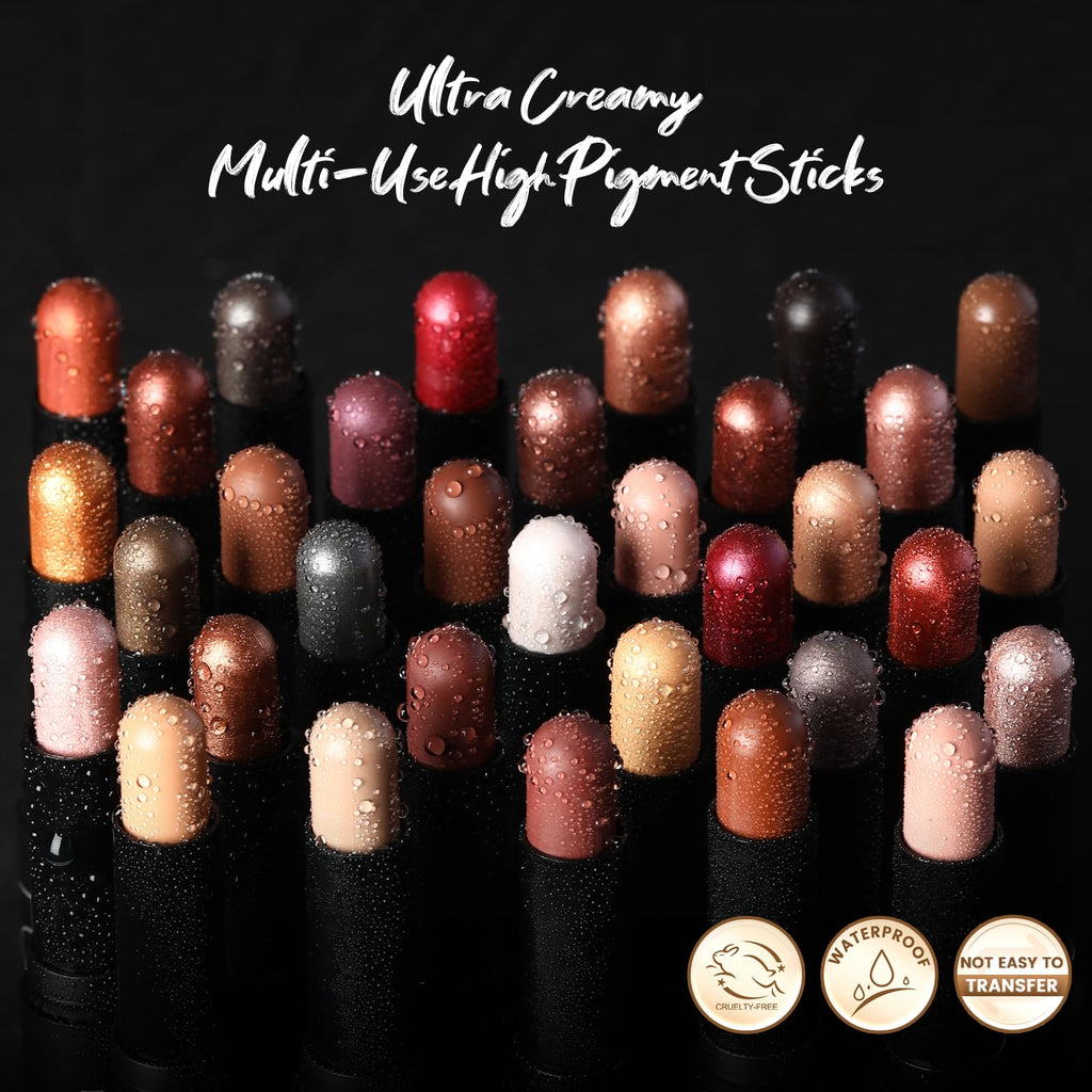 FOCALLURE 3-Pcs 2-in-1 Eyeshadow & Eyeliner Pen – Shimmer Eye Shadow Pencil FA38-11116-123