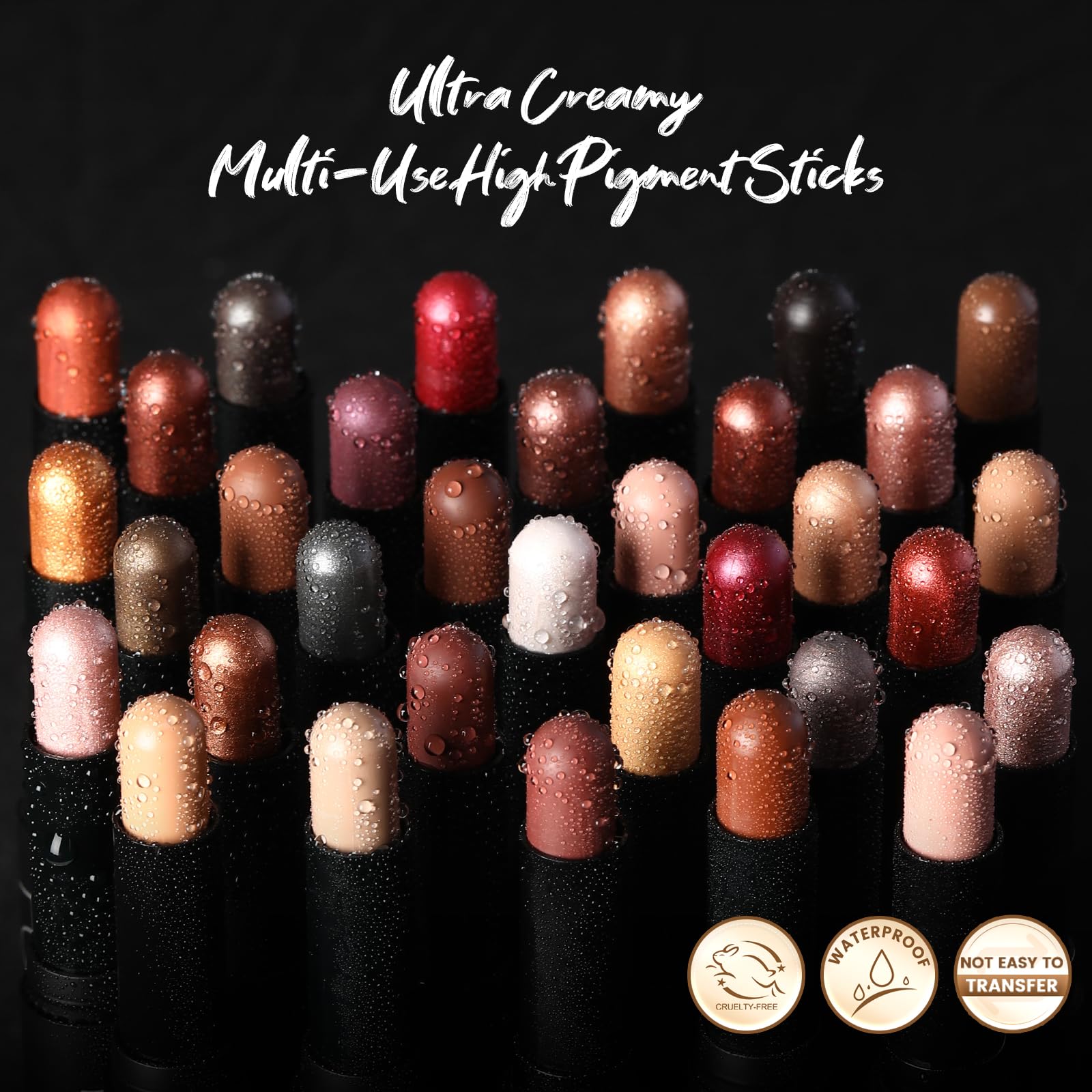 FOCALLURE 3-Pcs 2-in-1 Eyeshadow & Eyeliner Pen – Shimmer Eye Shadow Pencil FA38-11116-123