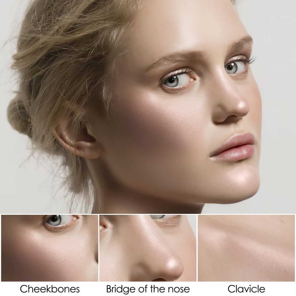FOCALLURE 2Pcs Mineral Cream Contour Stick – On-the-Go Contour, Bronzer & Highlighter Duo (Fair-Light)