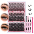 Focipeysa Wispy Lash Clusters 360pcs – DIY Eyelash Extensions 9–16mm 30D-50D