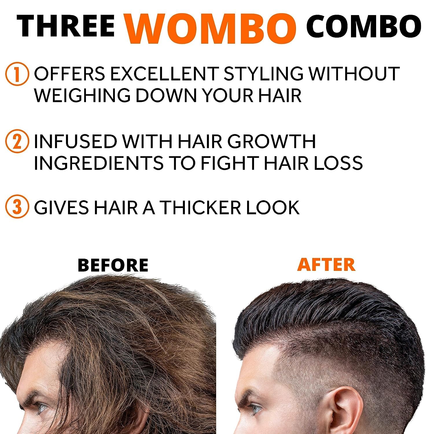 FOLLICLE BOOSTER Thickening Pomade – 2-Pack, Medium Hold, Water-Based, Matte Finish