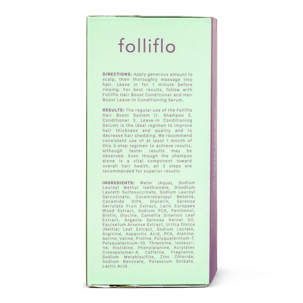 Folliflo Hair Boost Shampoo – Thicker-Looking Hair, Gentle Daily Cleanse (Up to 90 Day Supply)
