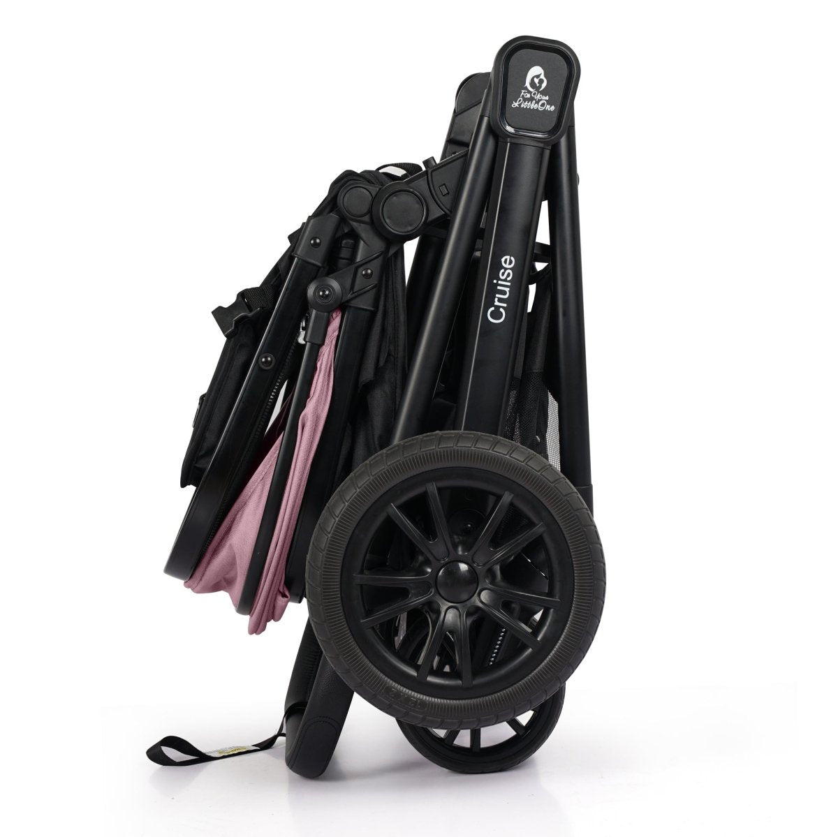 For Your Little One Cruise 3 In 1 Travel System With Car Seat And ISOFIX Base - Blush Rose (Free Cupholder And Seat Liner Included!)