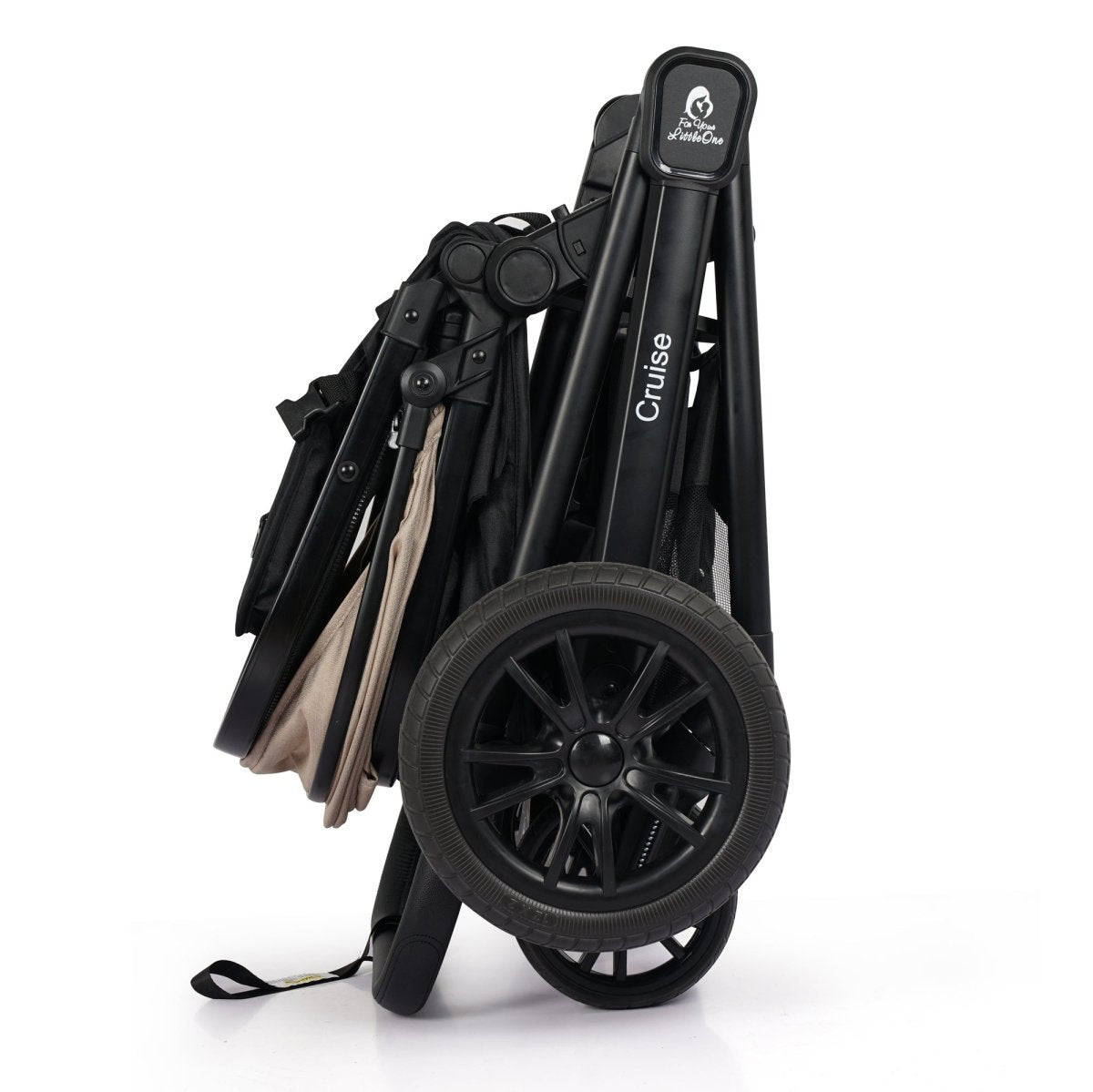 For Your Little One Cruise 3 In 1 Travel System With Car Seat And ISOFIX Base - Dune Beige (Free Cupholder And Seat Liner Included!)