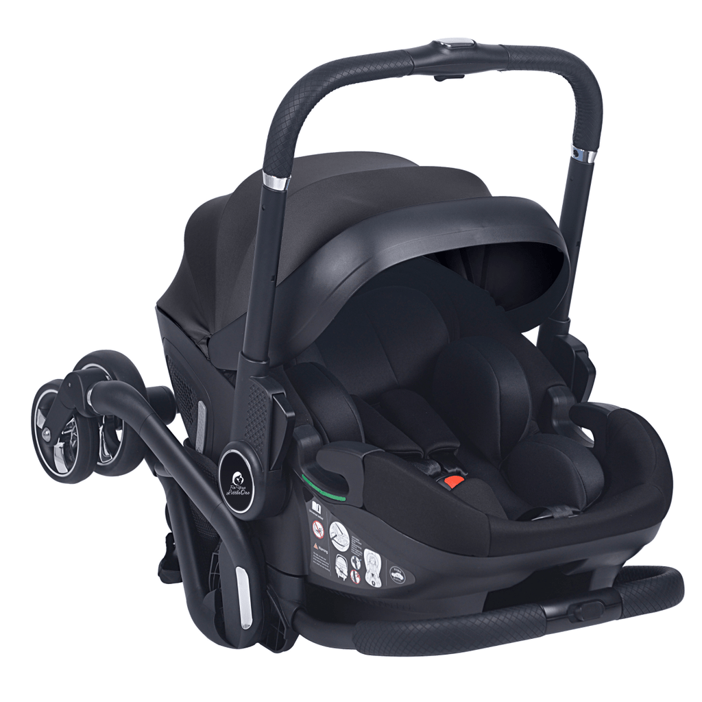 For Your Little One Qubi Infant Car Seat Stroller 7 Piece Bundle - Eclipse Black