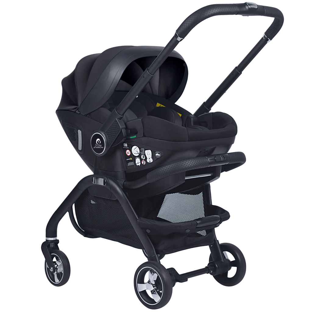 For Your Little One Qubi Infant Car Seat Stroller 7 Piece Bundle - Eclipse Black