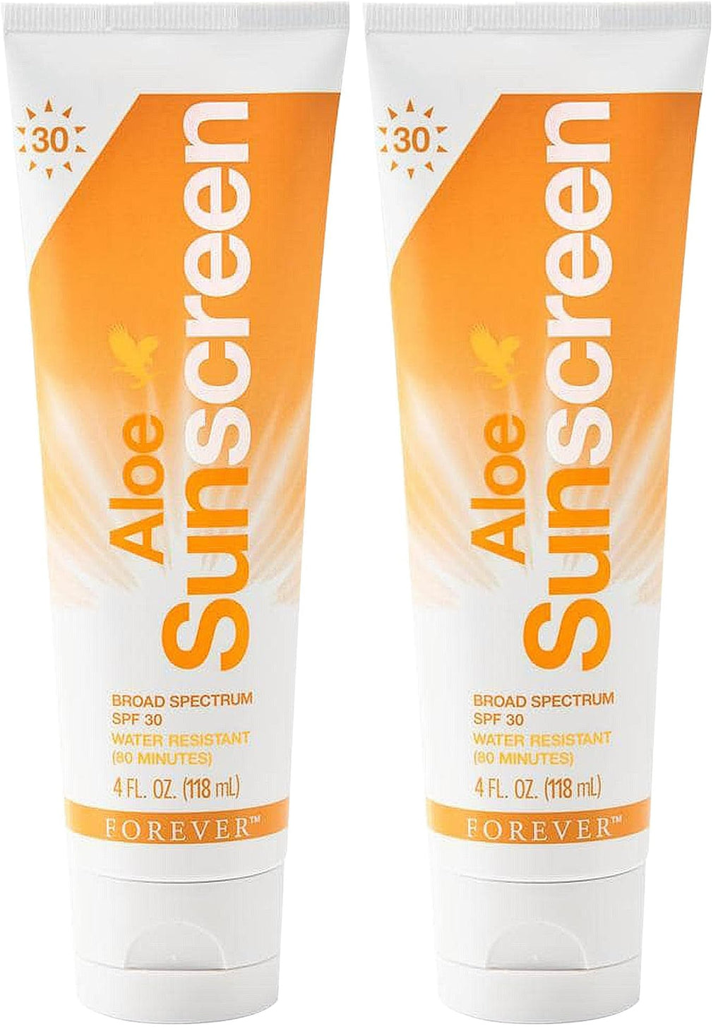 Forever Living Aloe Sunscreen SPF 30 - Water-Resistant Broad Spectrum, 4 fl oz (Pack of 2)
