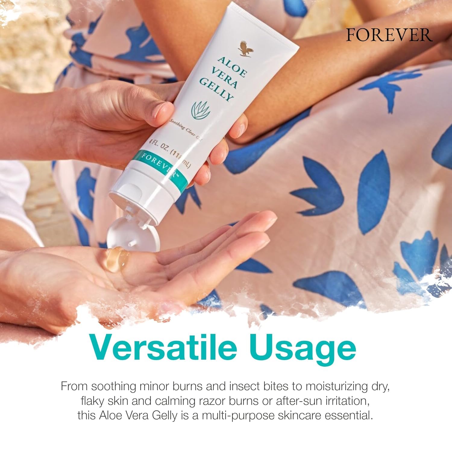 Forever Living Aloe Vera Gelly | Pure Aloe Gel for Soothing & Hydrating Skin | Fast-Absorbing, Non-Staining | Vegan & Gluten-Free | 4 fl oz