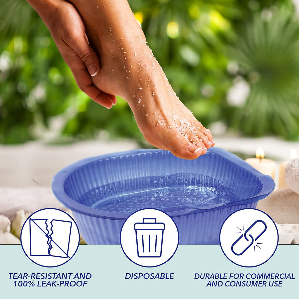 ForPro Universal Pedi Bath Liners – 50% Thicker, 100-Count, Fits Footsie Bath