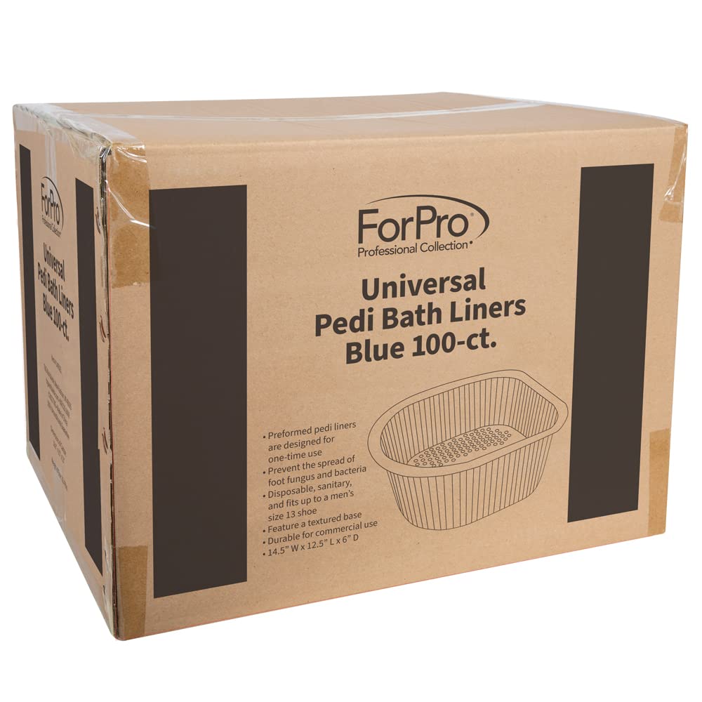 ForPro Universal Pedi Bath Liners – 50% Thicker, 100-Count, Fits Footsie Bath