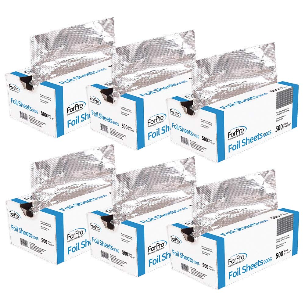 ForPro Professional Collection Embossed Foil Sheets 900S – Pop-Up Dispenser, 9” W x 10.75” L, Pack of 6