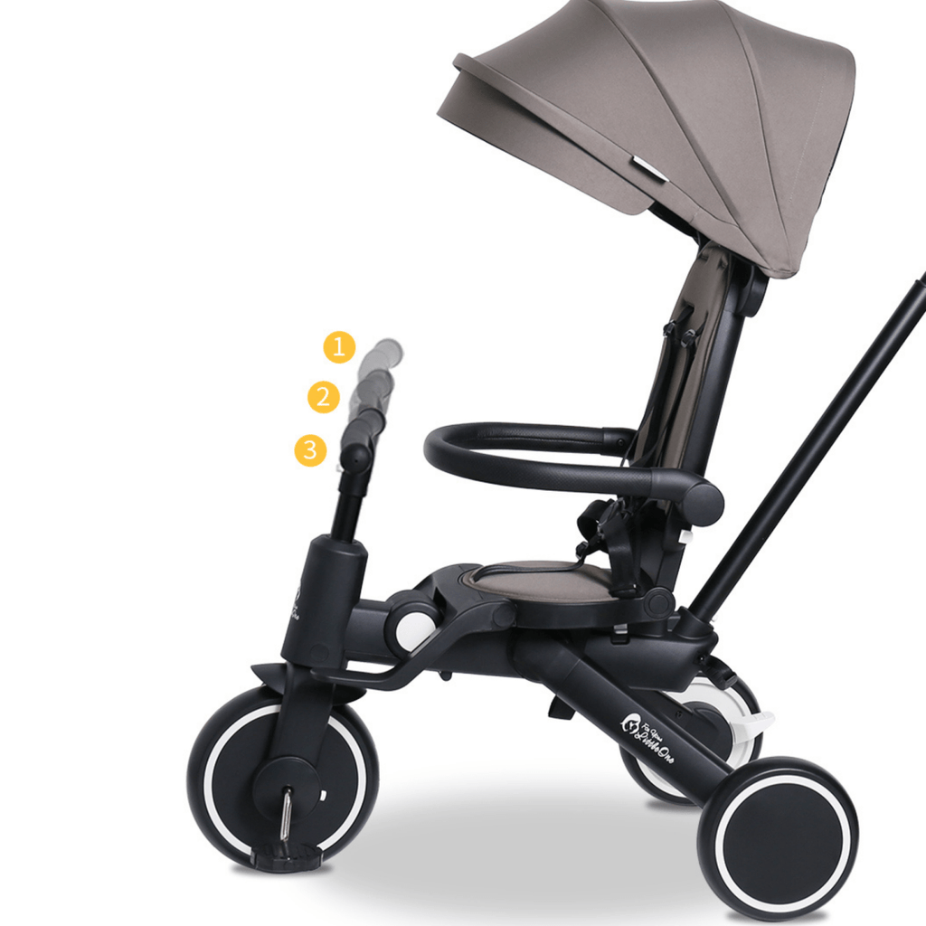 Foryourlittleone Xplor Plus 6 in 1 Foldable Trike - Grey Olive (10m-4y)