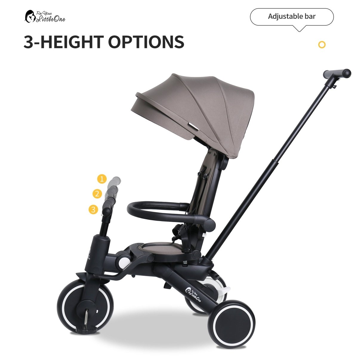 Foryourlittleone Xplor Ultimate 6 in 1 Foldable Trike - Green (10m-4y)