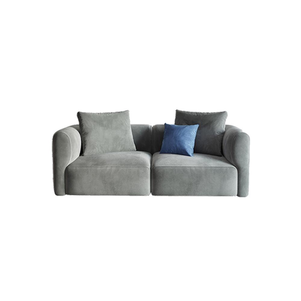FIN Four Seater Sofa, Four Seater Corner Sofa, Grey Velvet