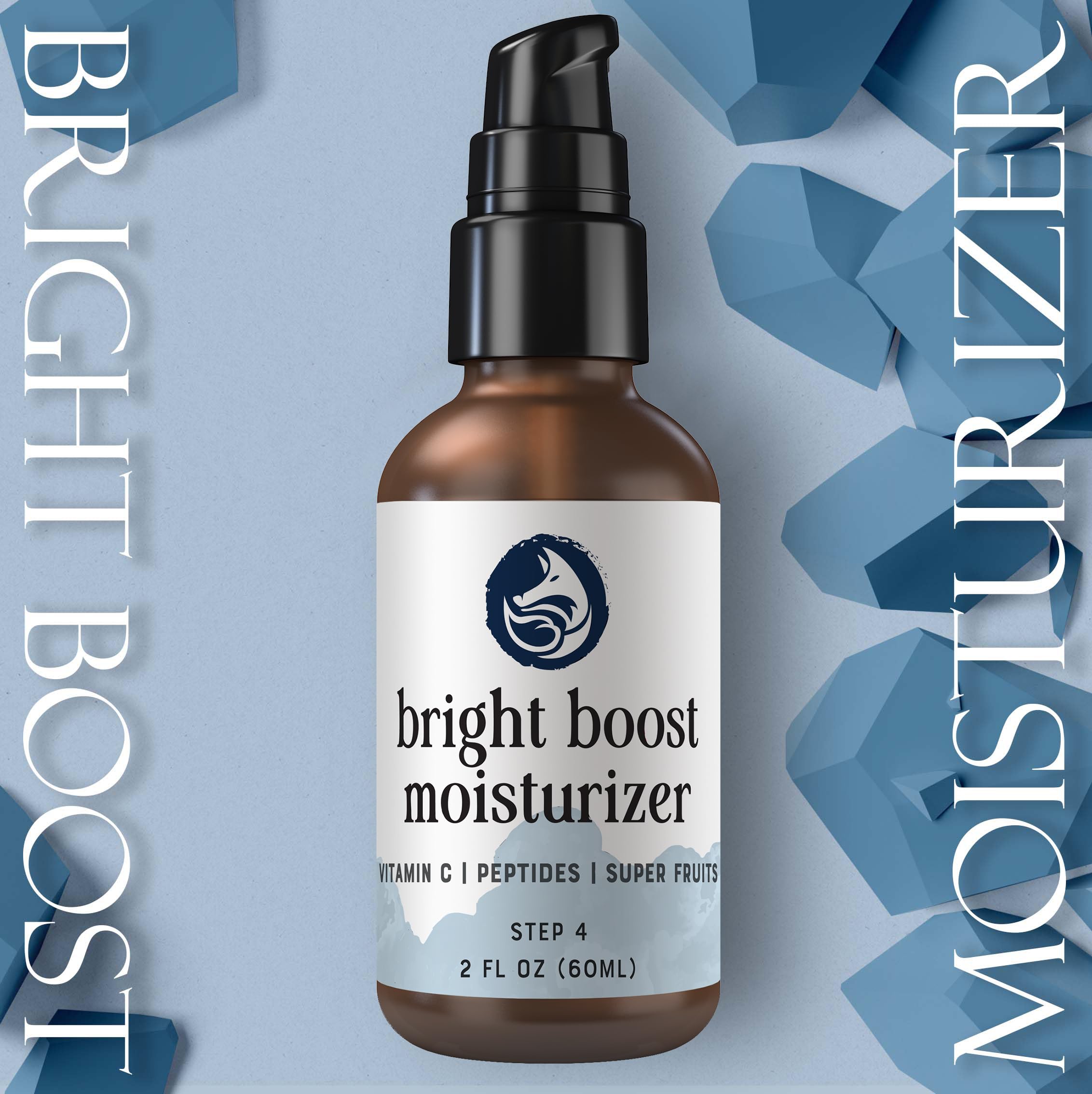 Foxbrim Naturals Bright Boost 7 Superfruits Peptide Moisturizer with Vitamin C | Fragrance-Free, 2oz