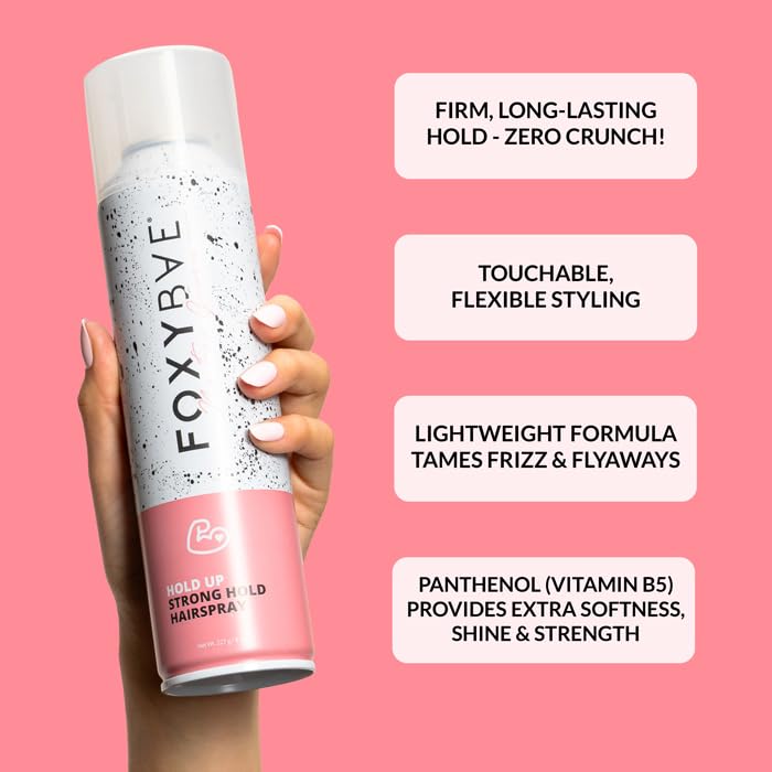 FoxyBae Hair Spray for Women | Volumizing Flexible Hold & Frizz Control - 8 Fl Oz