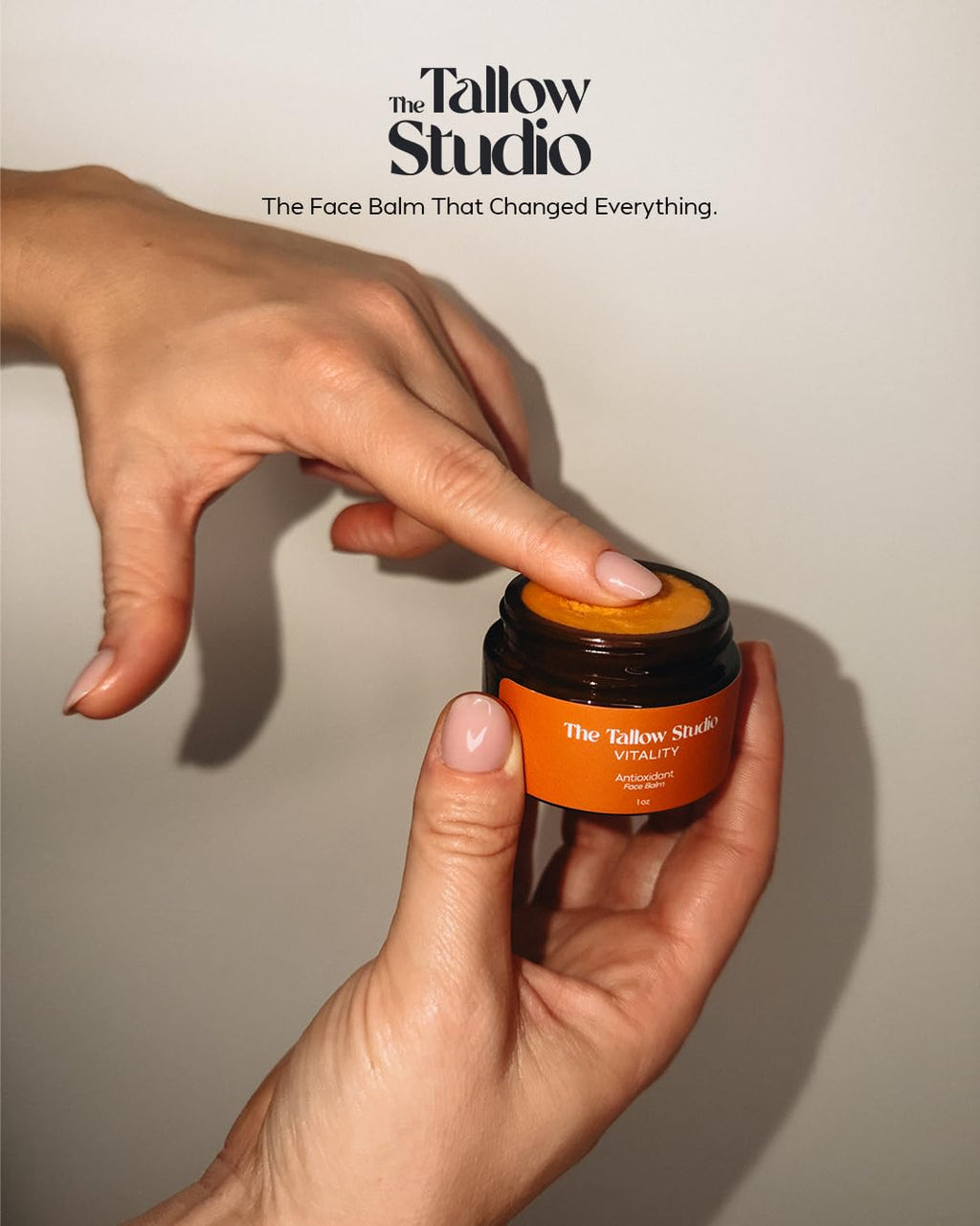 The Tallow Studio Antioxidant Tallow Face Balm – Grass-Fed & Organic, Handmade (2 oz)