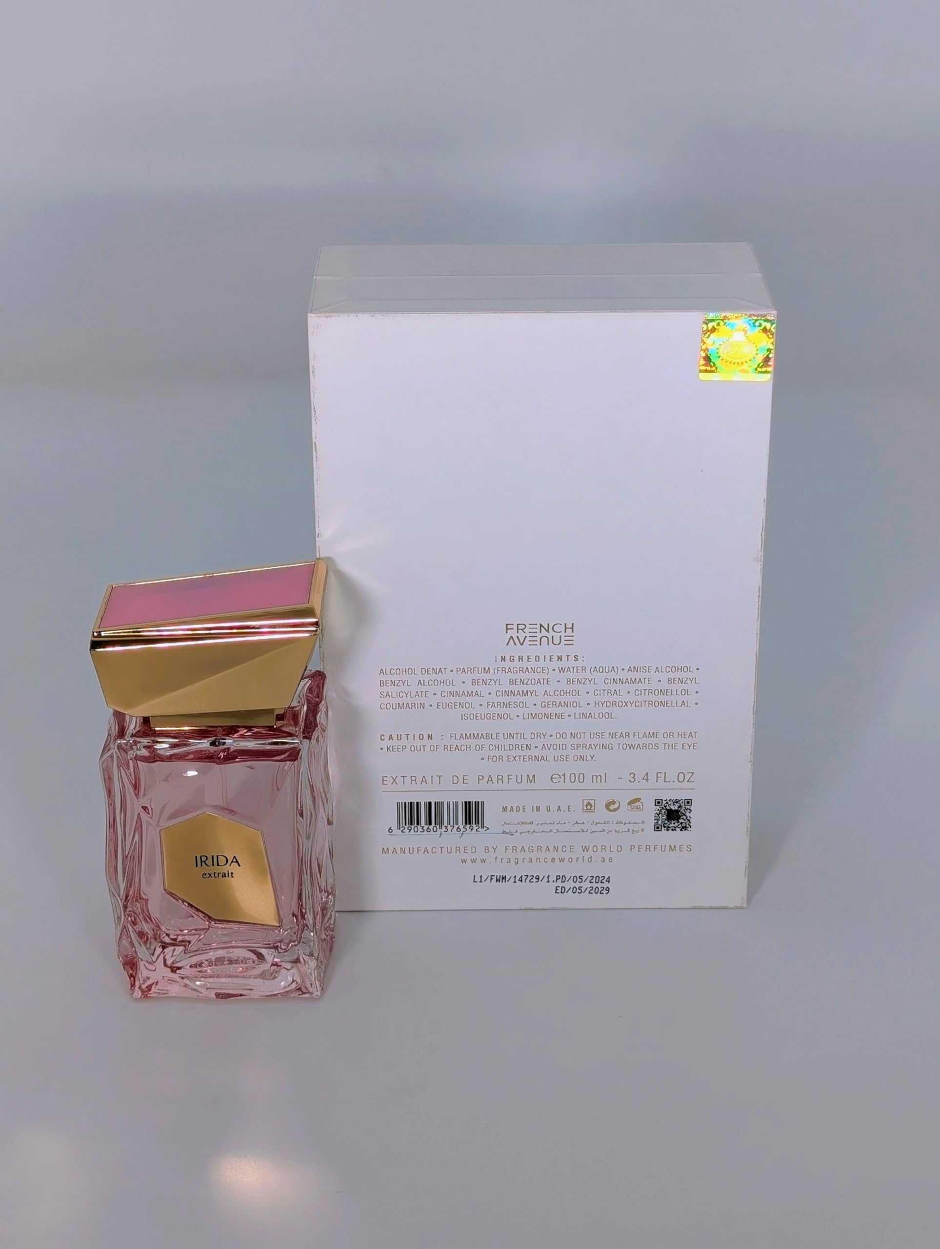 Fragrance World French Avenue Irida Perfume Extract for Women 3.4 Fl Oz