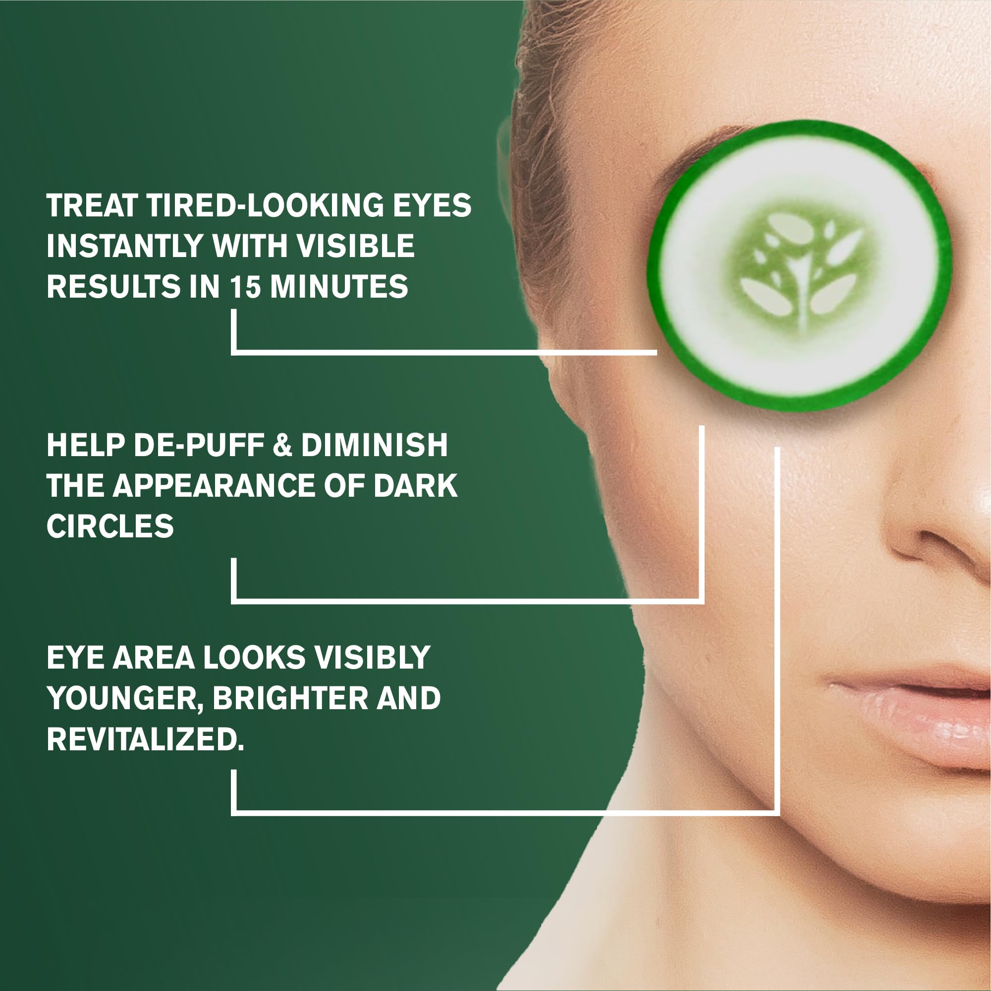 Fran Wilson Nourish My Eyes Cucumber & Green Tea Pads – 36 Pads per Pack | At-Home Eye Spa Treatment