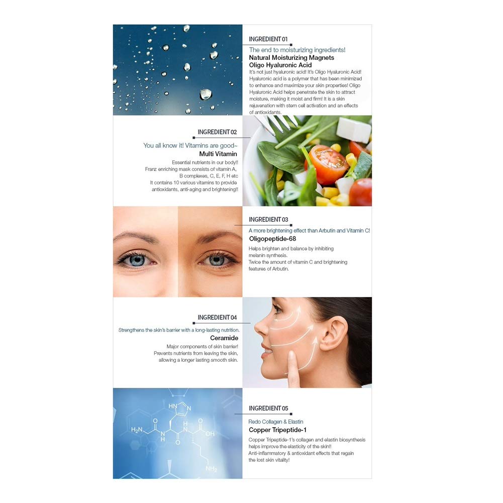 FRANZ Dual Mask Jet Kit – 2 Masks + 2 Elixirs, K-Beauty