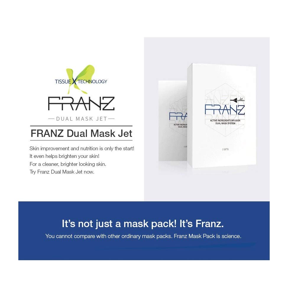 FRANZ Dual Mask Jet Kit – 2 Masks + 2 Elixirs, K-Beauty
