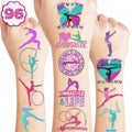 frawharmone Gymnastics Temporary Tattoos – 10 Sheets for Kids’ Party Favors