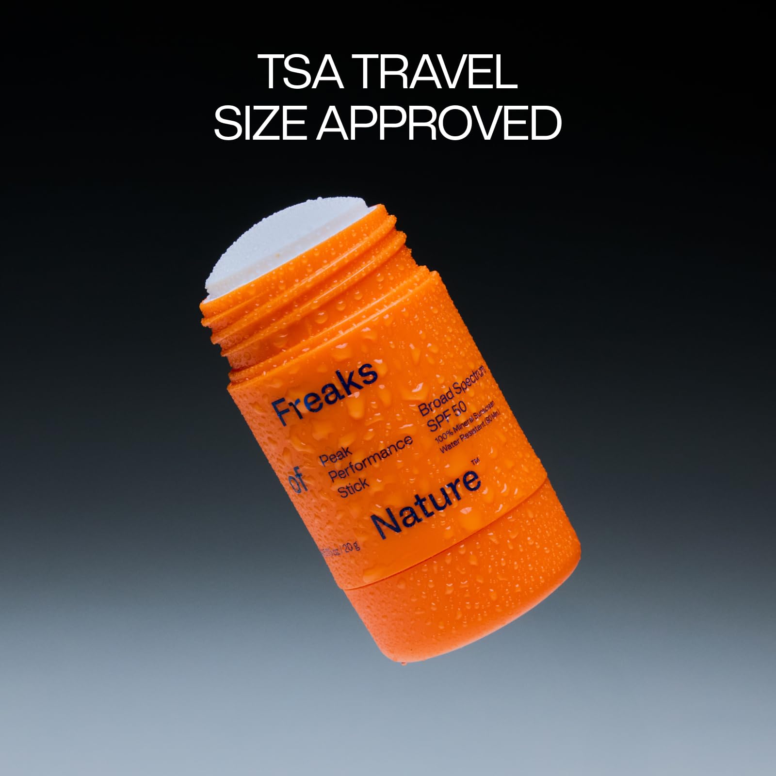 Freaks of Nature Peak Performance Sun Stick SPF 50 – 100% Mineral, Reef-Safe, 80-Min Water-Resistant