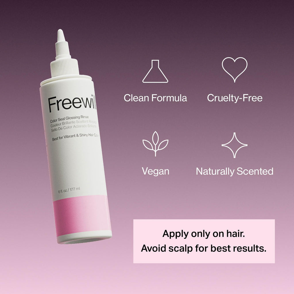 Freewill Color Seal Glossing Rinse – Color-Preserving Shine for Color-Treated Hair | 8.5 oz