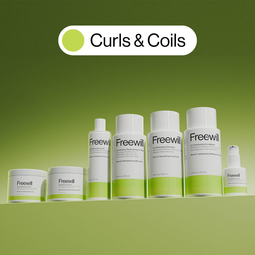 Freewill Deep Moisture Coil Cream: Curl Definer for Coils & Frizz Control, 6 oz