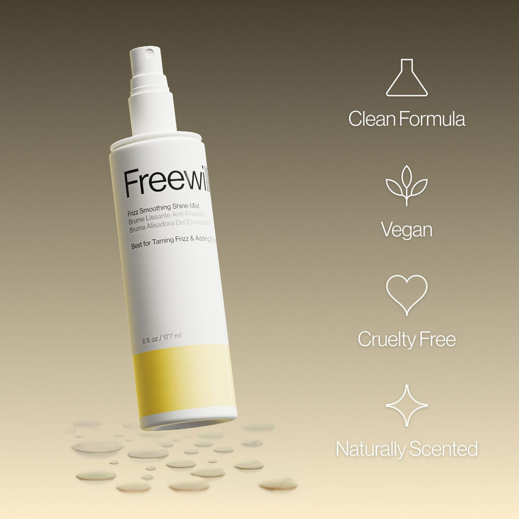 Freewill Frizz Smoothing Shine Mist – Lightweight Frizz Control & Hydration for All Hair Types