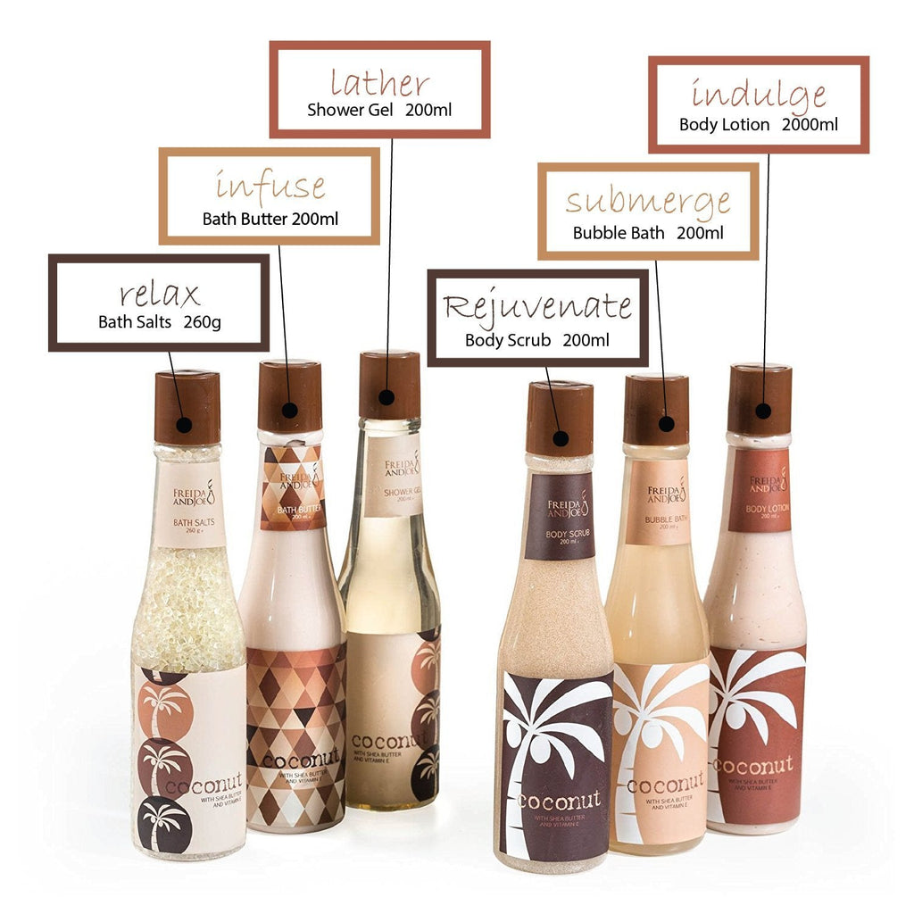 Freida and Joe Tropical Milky Coconut Bath & Body Set – Luxury Spa Gift